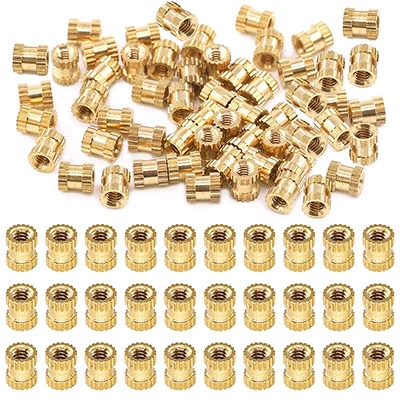 glarks-100pcs-m2x10x3-5mm-female-thread-knurled-brass-threaded-insert-embedment-nut