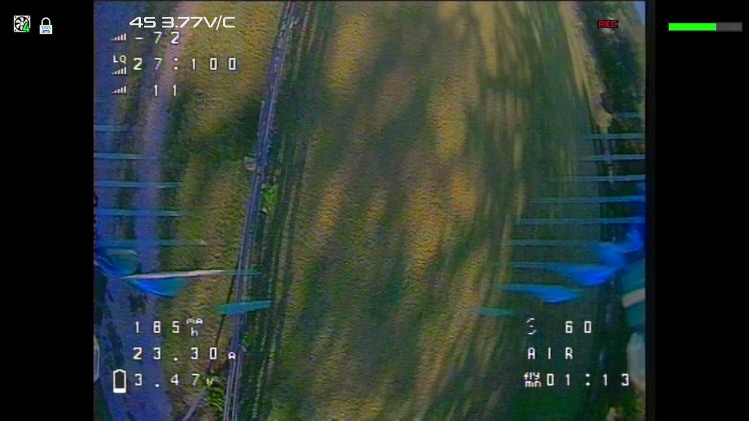 FPV view from the first pack
