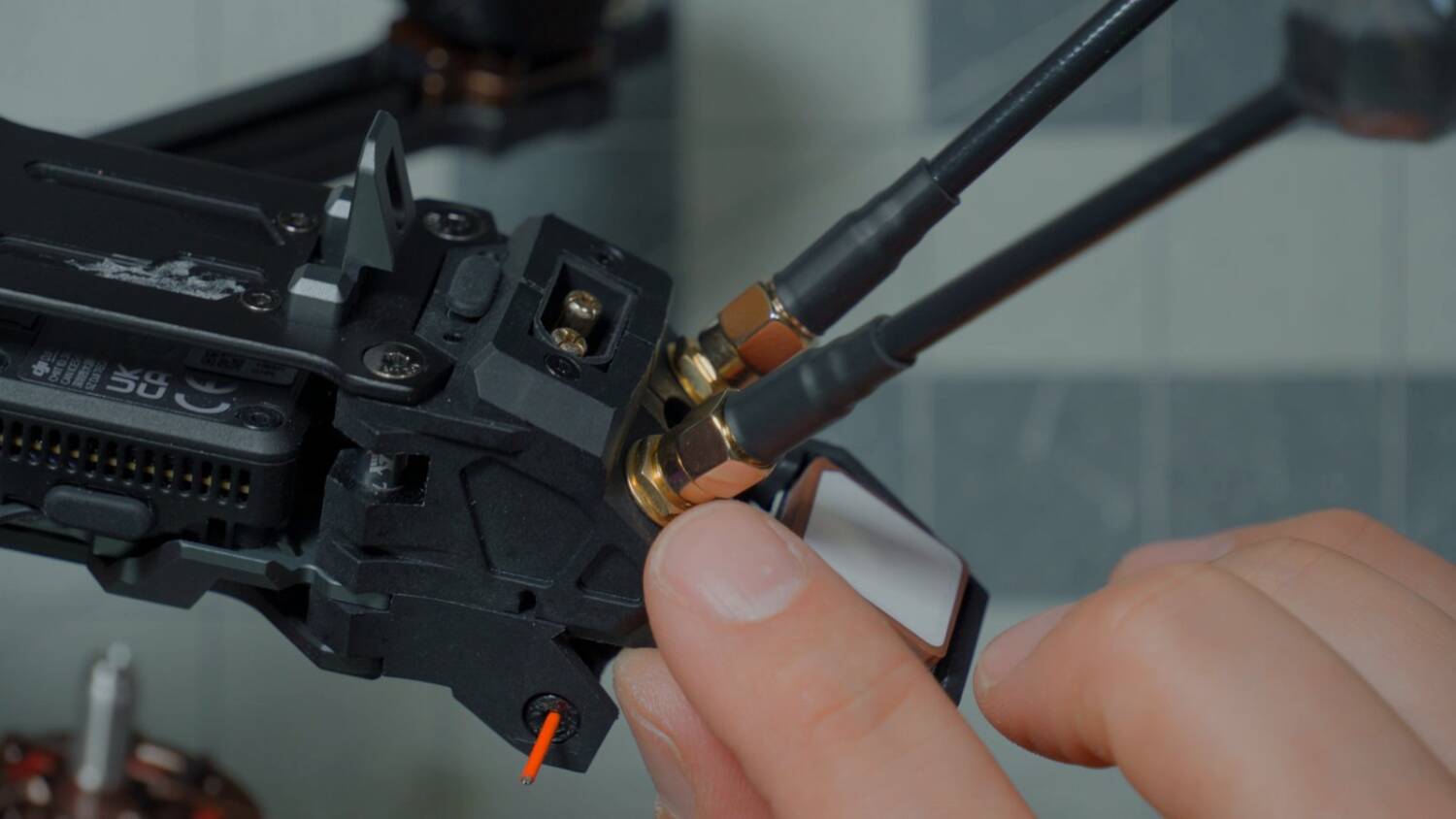 The rigid plastic antenna mount