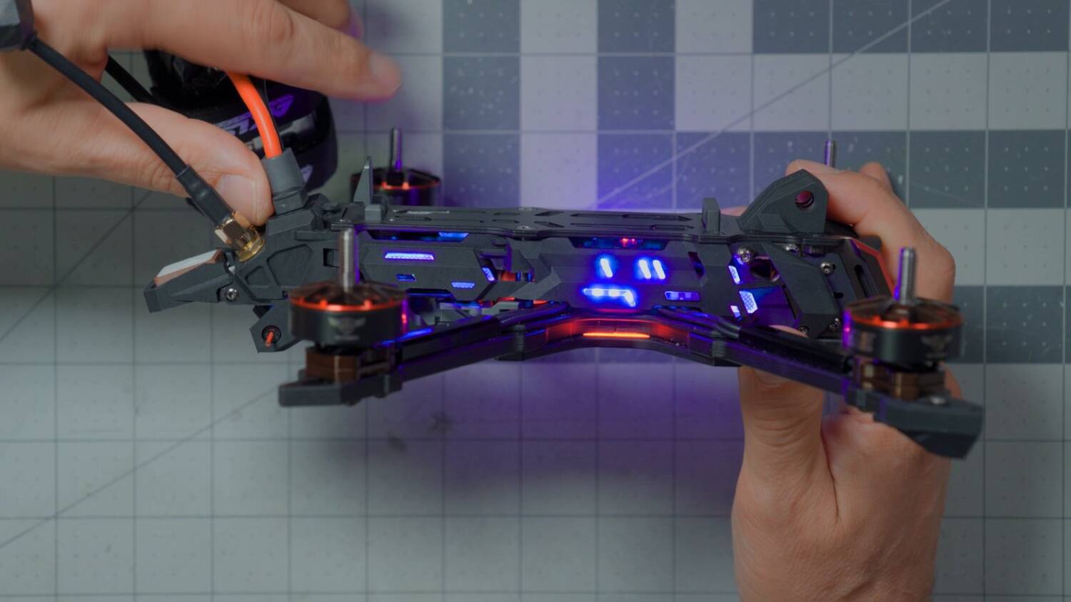 The side plate LEDs lit up