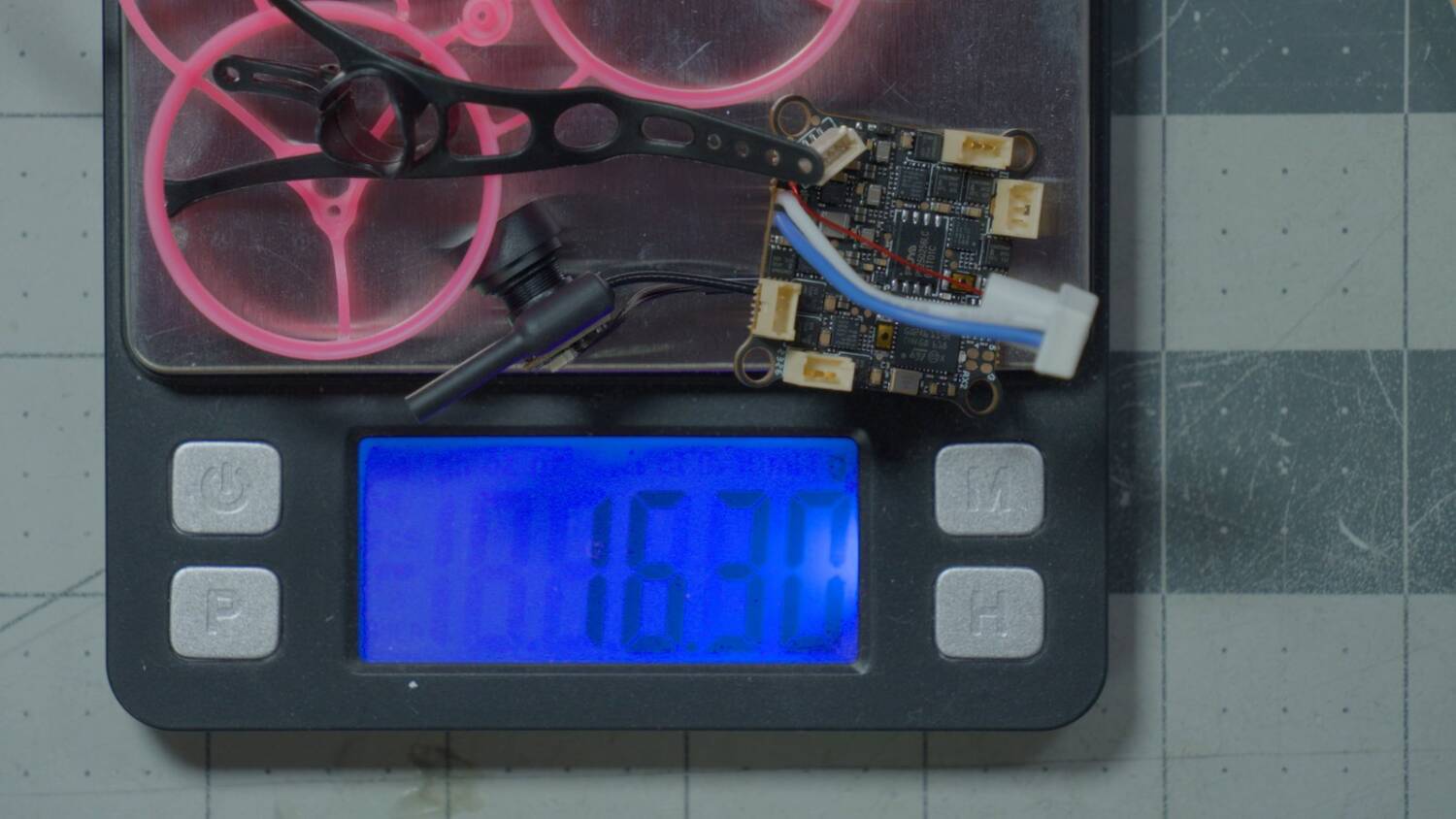 Weighing the parts on a scale