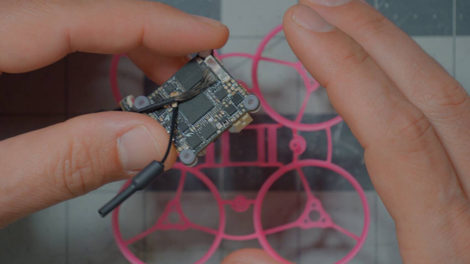 Fitting the flight controller in the frame