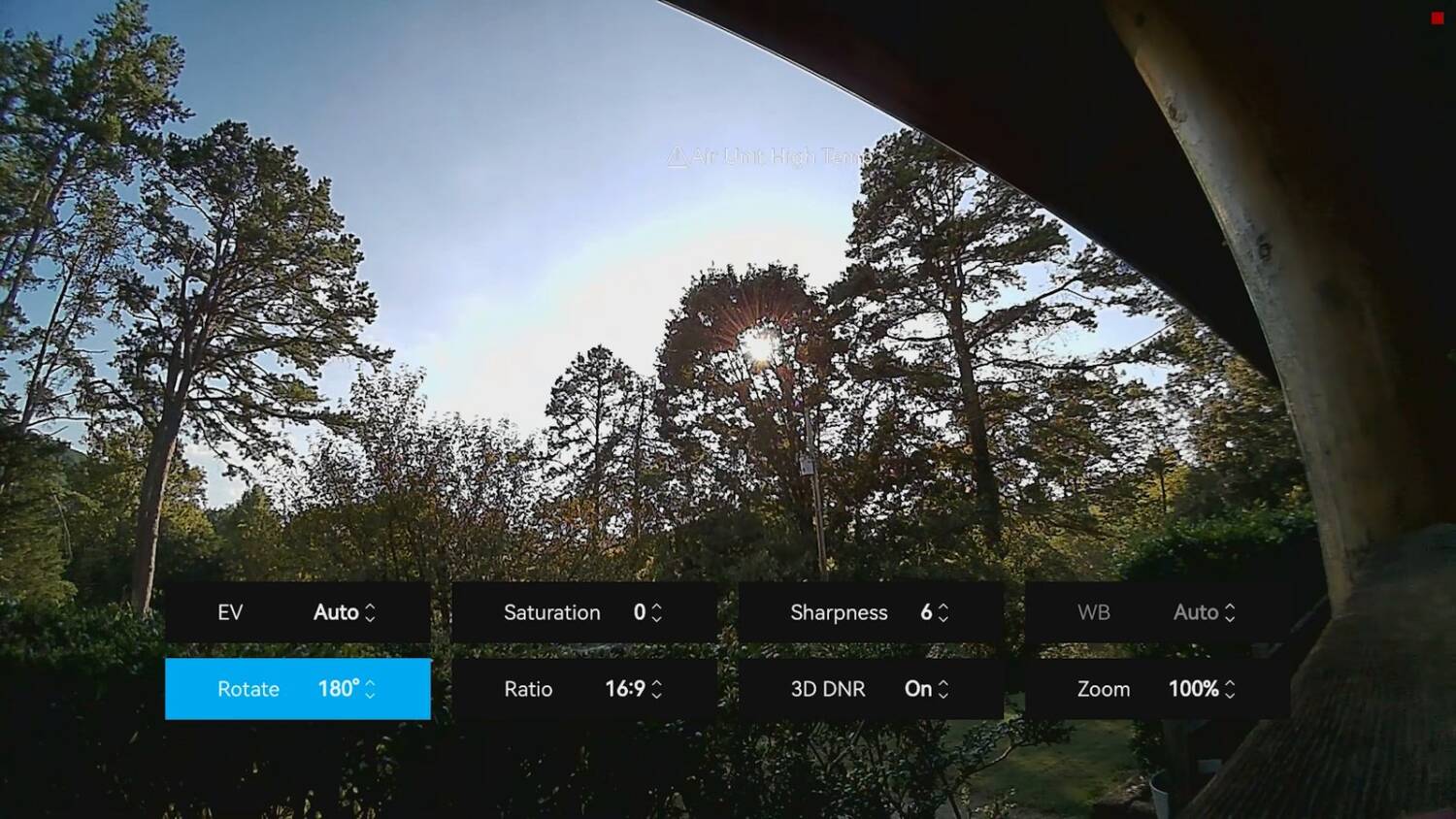 The camera Rotate setting in the P1 menu