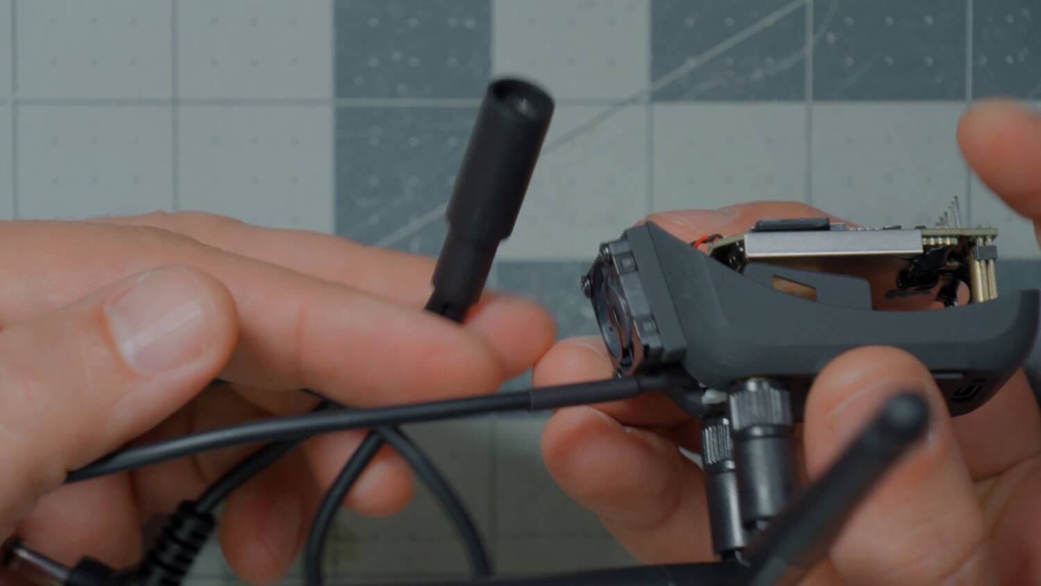 The Nano module's external power cable