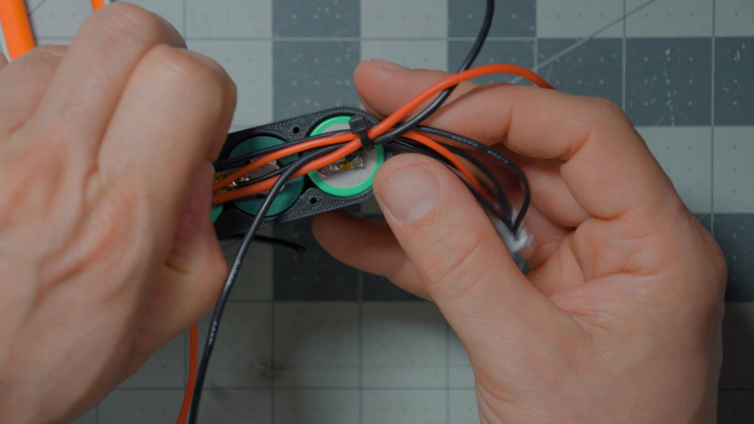 Pulling a wire's slack back into the case