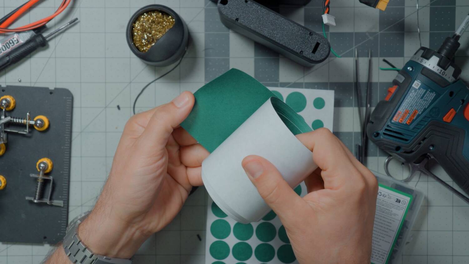 Adhesive-backed fish paper